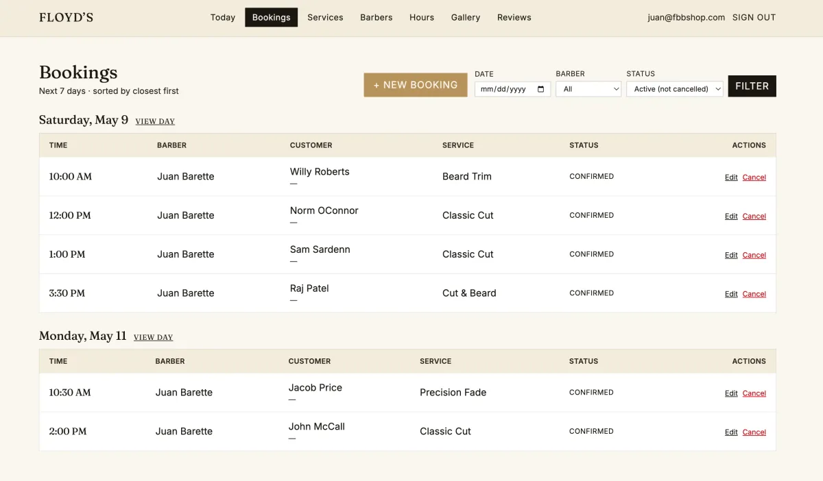 Appointment scheduling automations